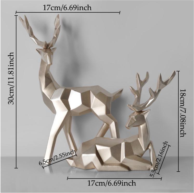 Geometric Deer (2pcs)