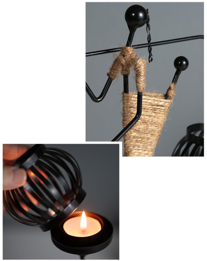 Metal Men Candleholder