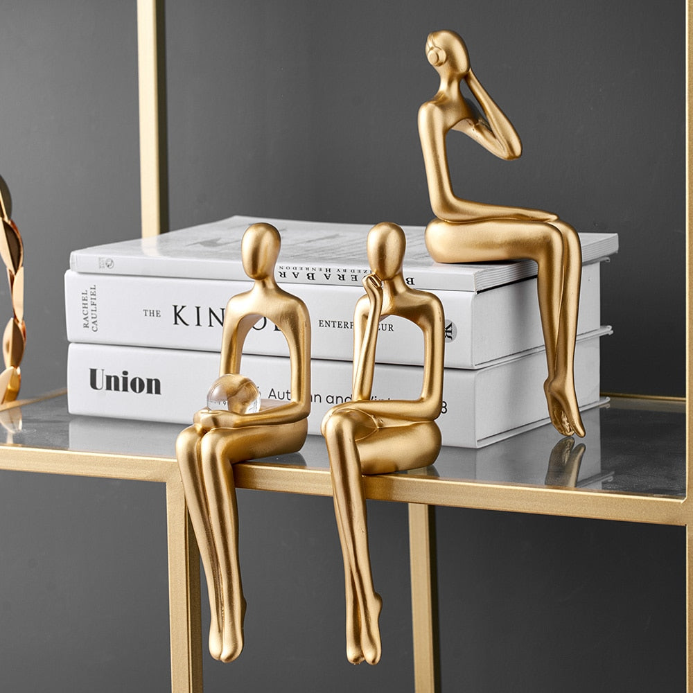Golden Abstract Sitting