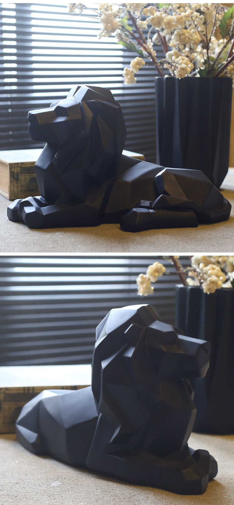 Geometric Lion Statue
