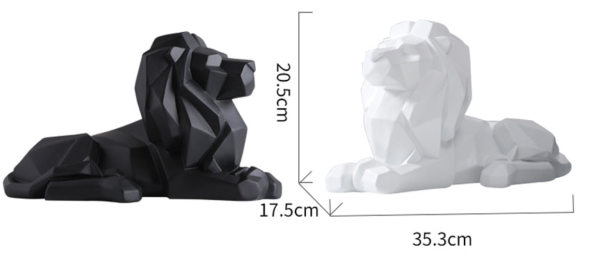 Geometric Lion Statue