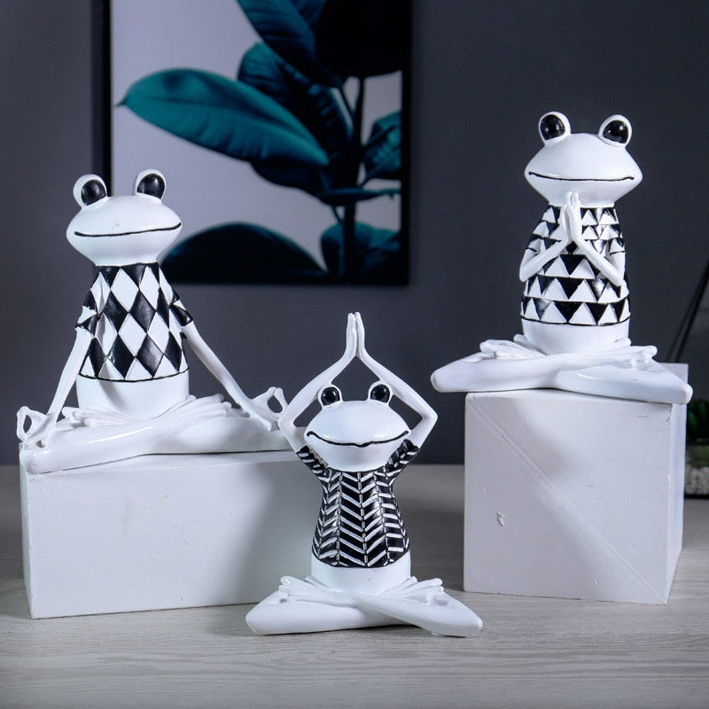 White Yoga/Meditation Frog