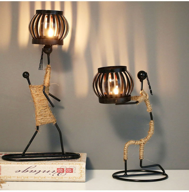 Metal Men Candleholder