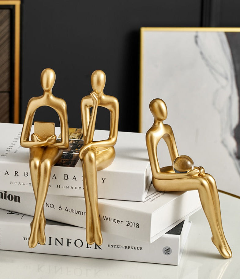 Golden Abstract Sitting