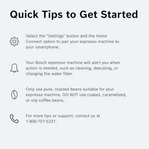 Bosch 800 Series Fully Automatic Espresso Machine – 36 Drinks with Coffee World, Cold Brew, Double Cup, Integrated Milk Container, Smart Features, in Silver TQU60307