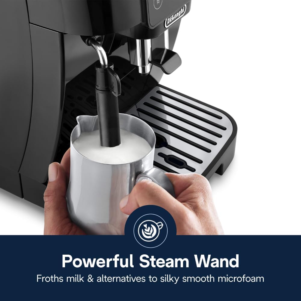 De'Longhi Magnifica Start Automatic Espresso Machine with Auto Milk Frother & Built in Grinder - 5 One-Touch Recipes, Easy-to-Clean, Home Barista Coffee Maker for Lattes, Cappuccino, Iced Coffee