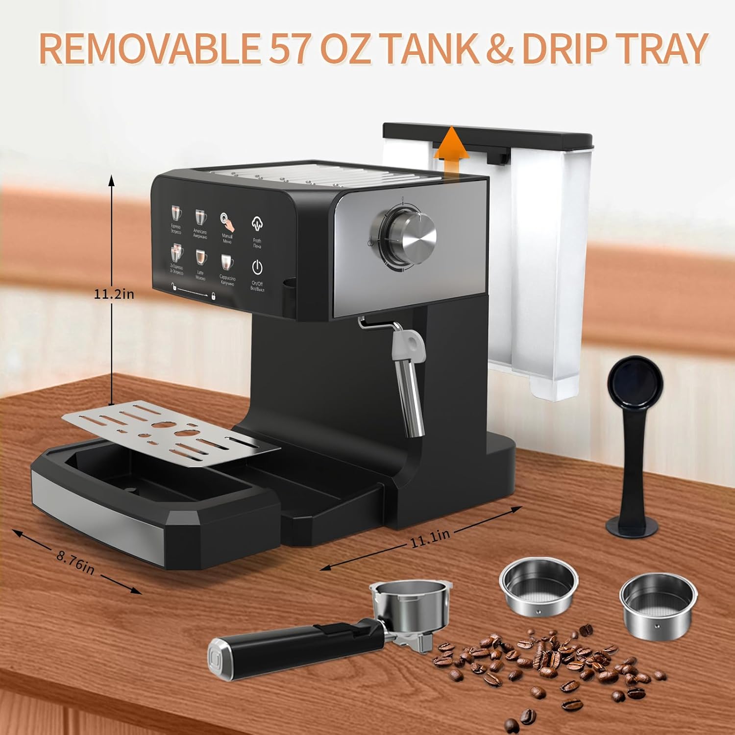 Espresso Machine with Expresso Coffee Machines with Water Tank Coffee Maker for Cold Brew Latte