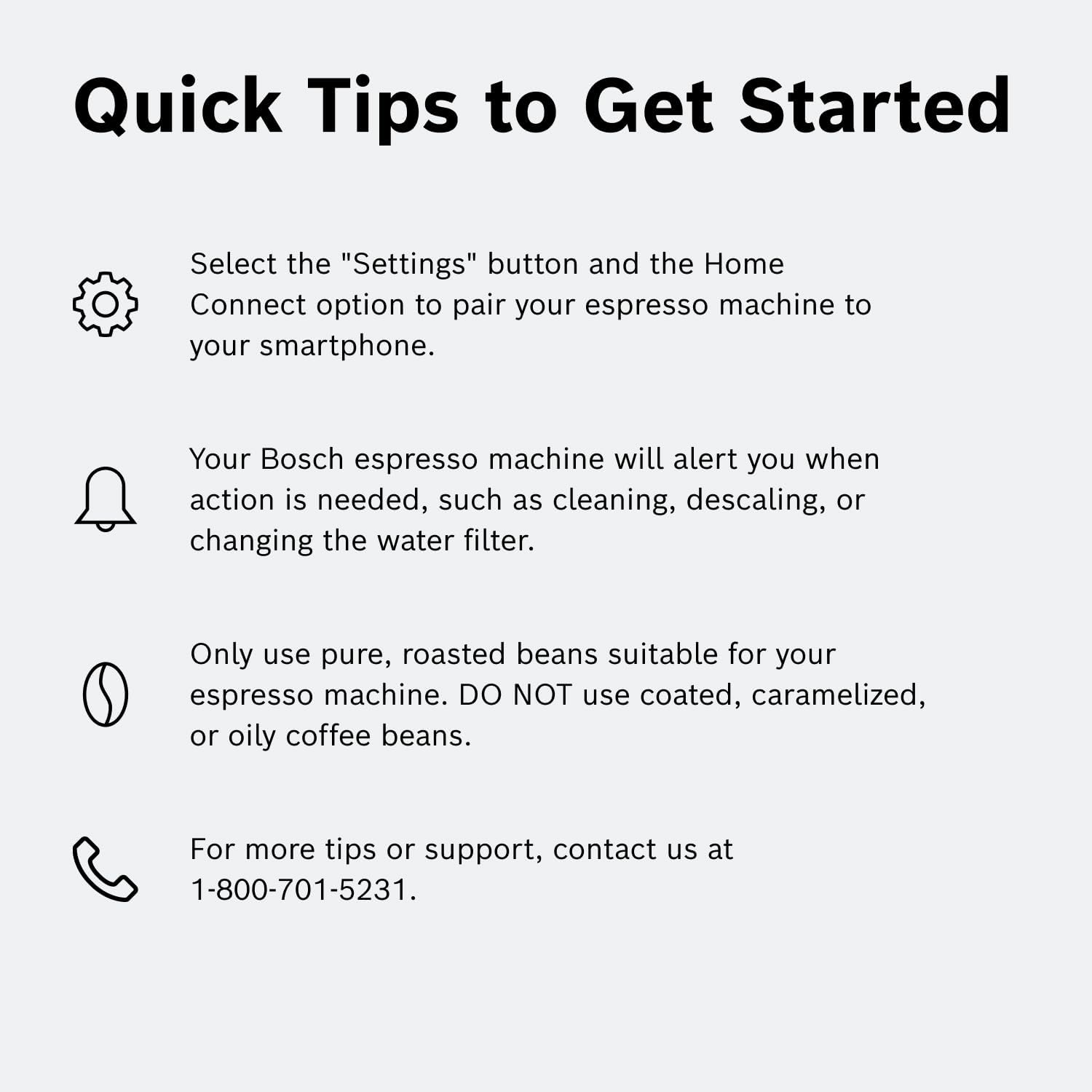 Bosch 800 Series Fully Automatic Espresso Machine – 36 Drinks with Coffee World, Cold Brew, Double Cup, Integrated Milk Container, Smart Features, in Silver TQU60307