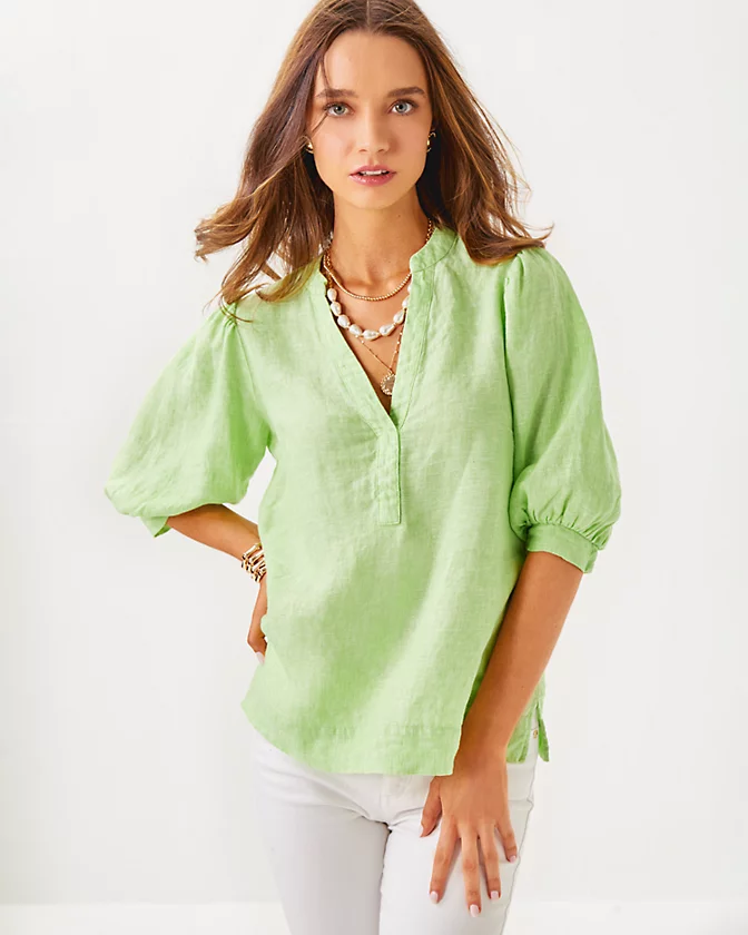 Mialeigh Linen Top