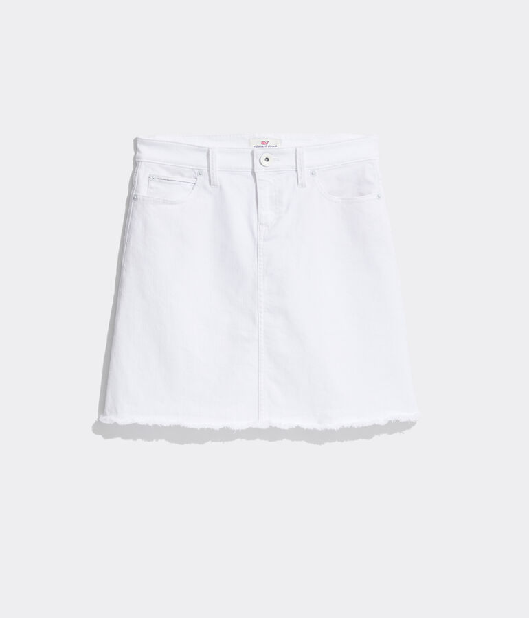 White Denim Skirt