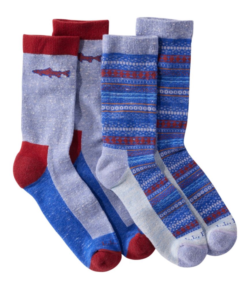Adults' Wicked Soft Cotton Sock, Novelty Two Pack