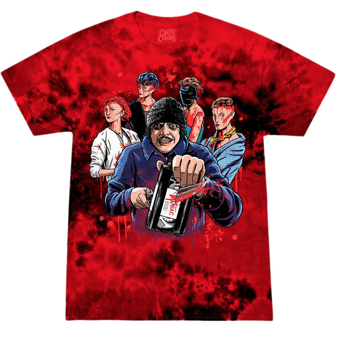 MANIAC: JUST A LITTLE BLOOD - T-SHIRT (RED TIE DYE)