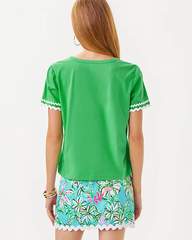 Clairmont Ric Rac Trimmed Knit Top