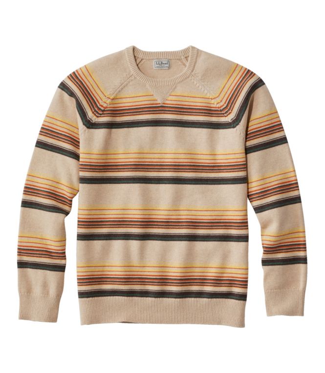 Men's Wicked Soft Cotton/Cashmere Sweater, Crewneck, Stripe
