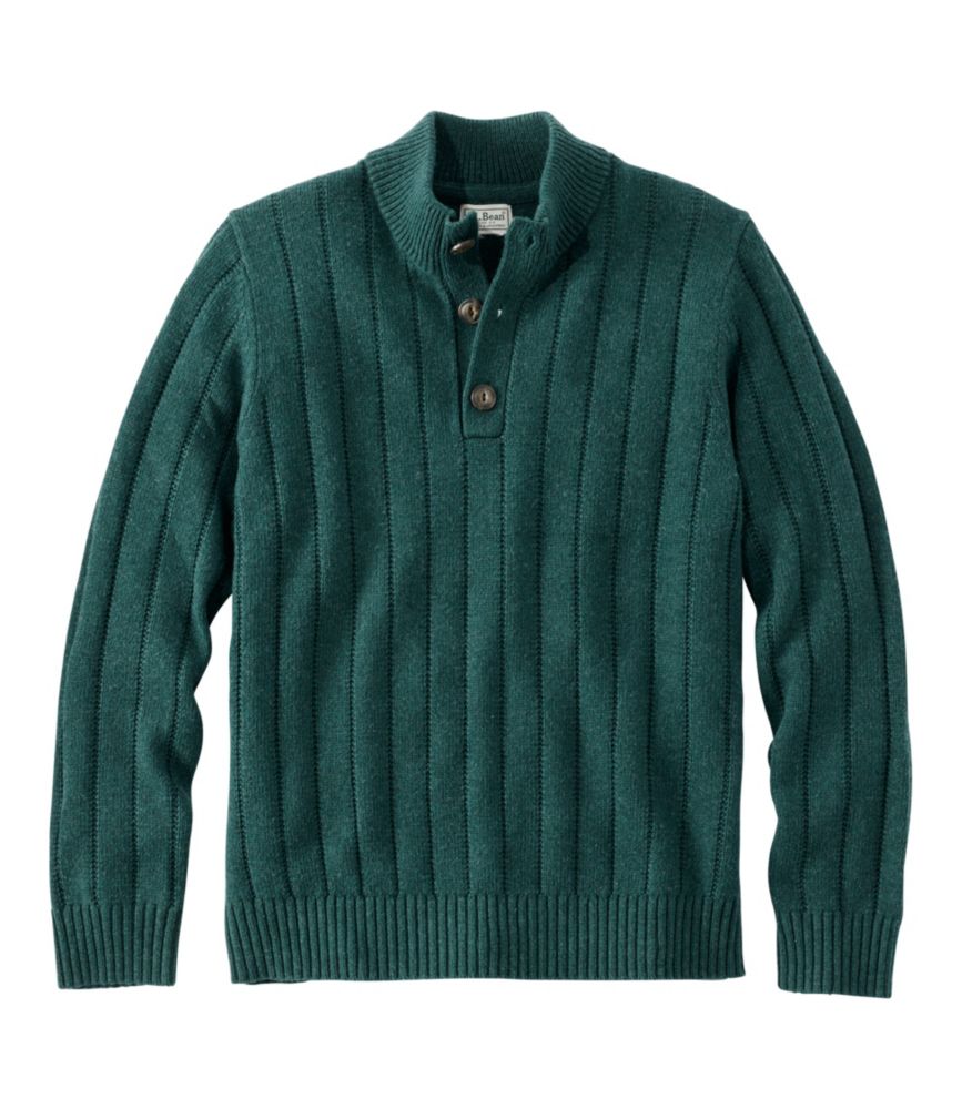 Men's Riverton Wool/Cotton Sweater, Mockneck