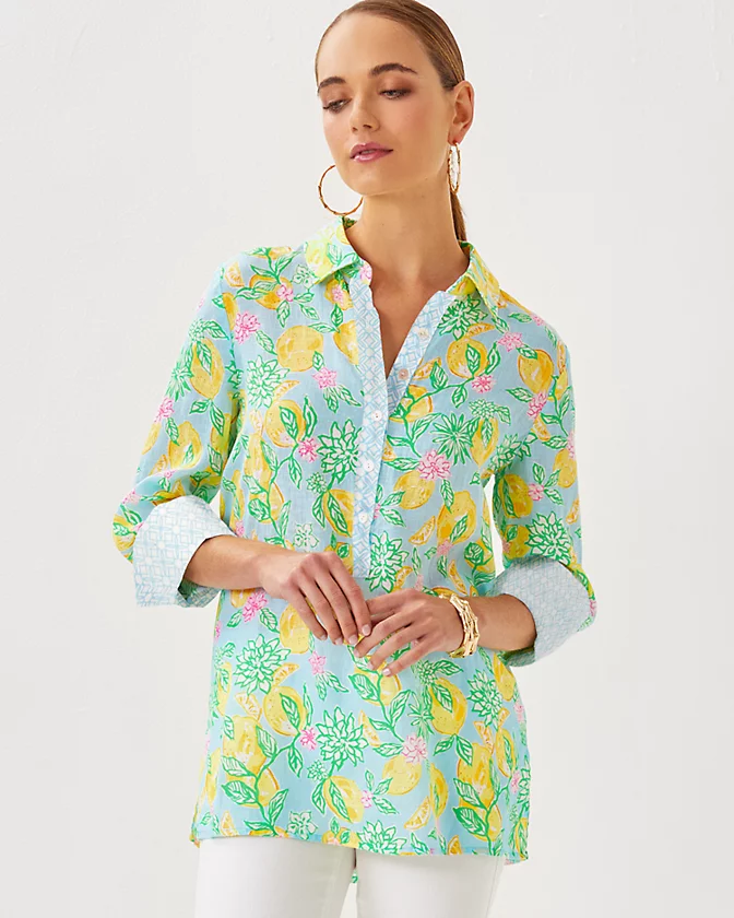 Riverlyn Pieced Print Tunic