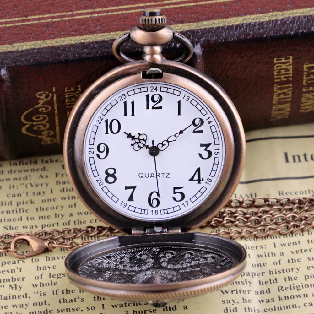 Fashion Exquisite Ladies Quartz Pocket Watch Personality Elegant Charm Retro Necklace Pendant with Chain Watch Gifts For Women
