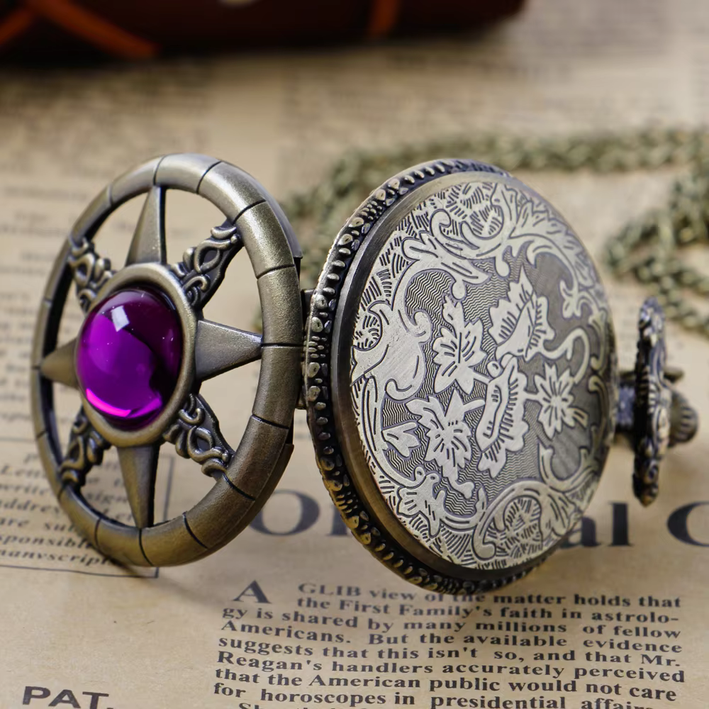 Fashion Exquisite Women's Quartz Pocket Watch Necklace Retro Casual Birthday Gift Pendant Chain CF1481