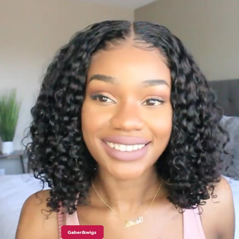 CHRISTMAS SALE | 10 Inches Deep Curly Bob Wig Pre Plucked for Women-HOT001