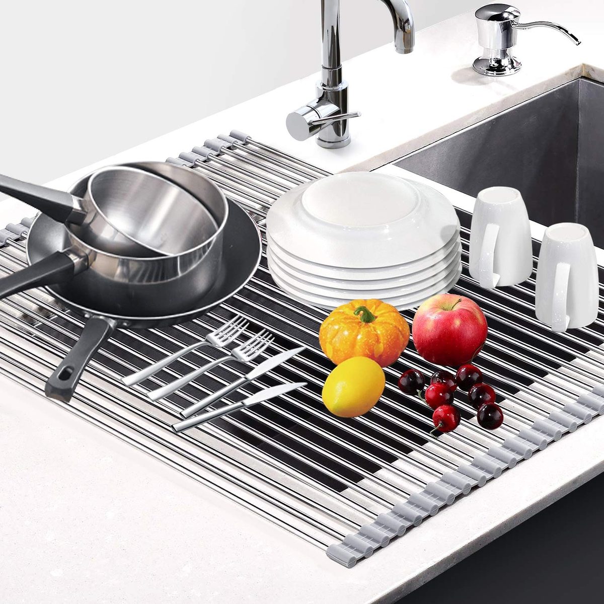 (🌲Early Christmas Sale- SAVE 49% OFF) Portable Stainless Steel Rolling Rack (BUY 2 GET FREE SHIPPING)