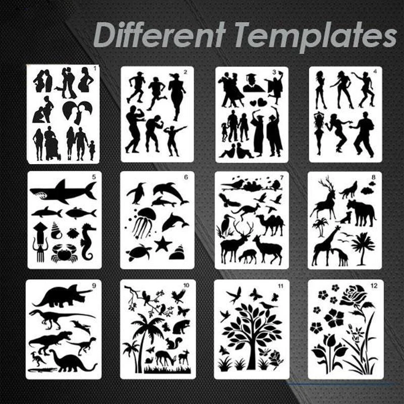 Fast Draw Stencil Art Templates( 12 Sheets/Set ) Joiesdevivre