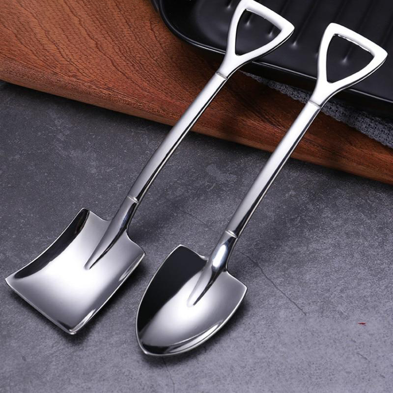 (Christmas Sale-Save 50% OFF) Stainless Steel Shovel Spoon (1 Set / 2 Pcs)