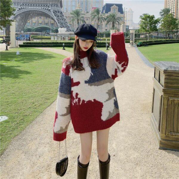 YRZ 6673 2020 winter new Korean style sweater, Christmas ladies knitted sweater