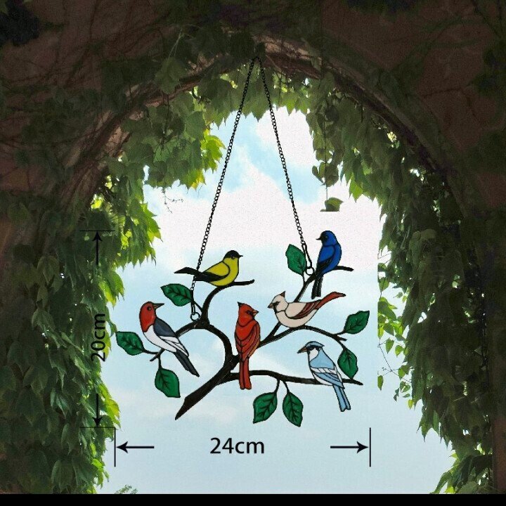 Last Day Special Sale 48%OFF🐦The Best Christmas Gift-Birds Stained Window Panel Hangings🎁