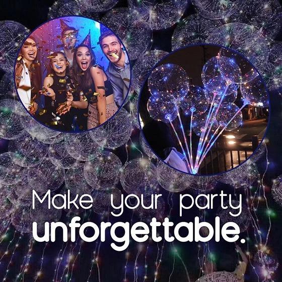 Buy 15 Free 10! Buy 20 Free 20! Christmas Party Bobo Balloons with LED String Light