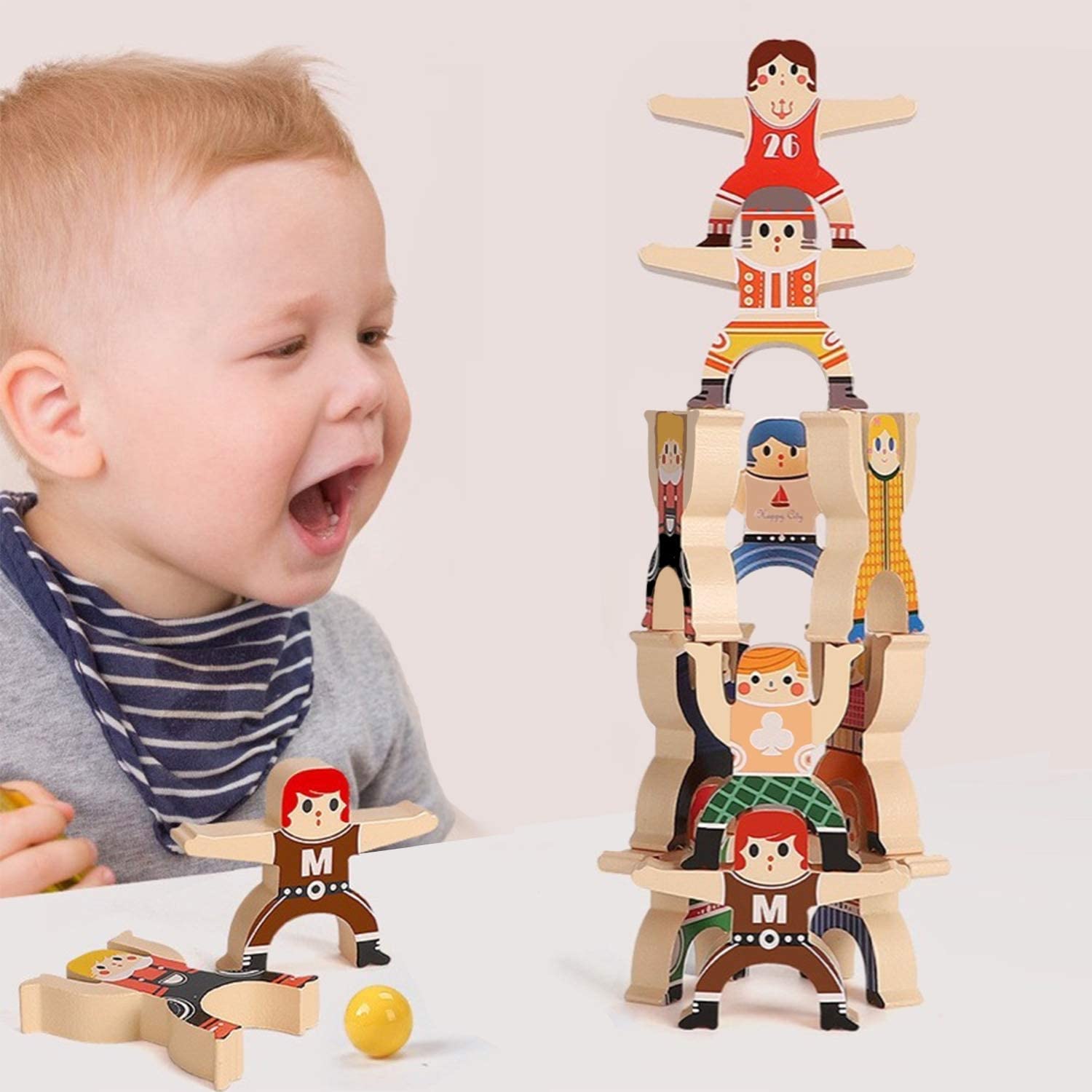 (🎄Early-Christmas Flash Sale🎄-48% OFF)Family Wooden Stacking Blocks(BUY 2 FREE SHIPPING)