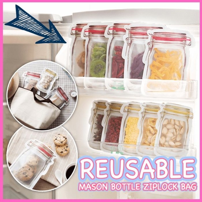 (🎄Early-Christmas Flash Sale🎄-48% OFF)Multi- Purpose Reusable Jar Bags set(Buy 2 get 1 set free+free shipping!)