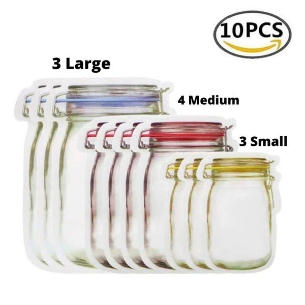 (🎄Early-Christmas Flash Sale🎄-48% OFF)Multi- Purpose Reusable Jar Bags set(Buy 2 get 1 set free+free shipping!)