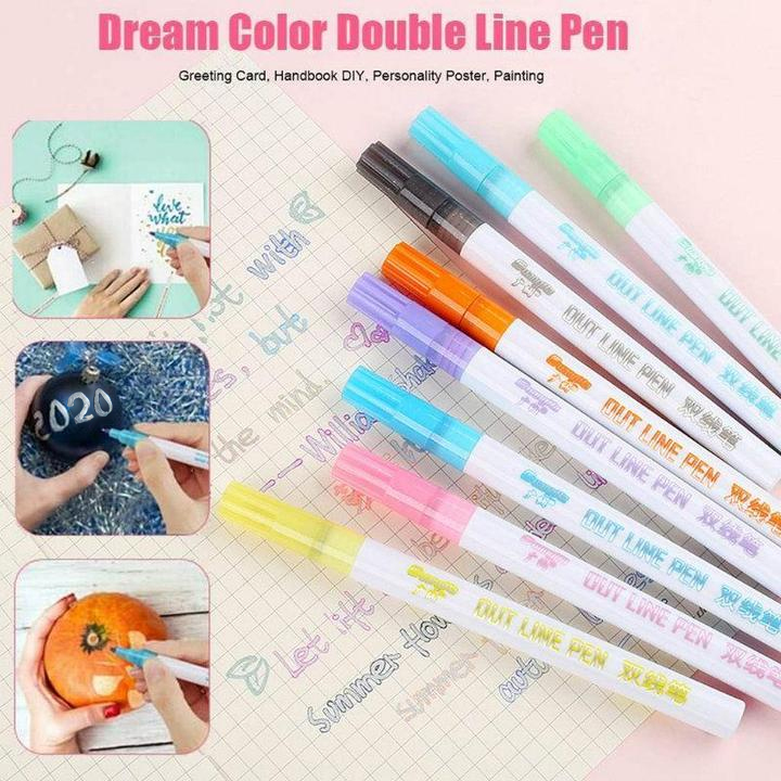 (🎄Early-Christmas Flash Sale🎄-48% OFF)Dream Color Contour Pens (8 colors set)-Buy more save more
