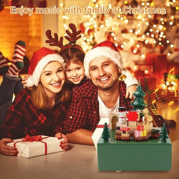 2023 Early Christmas Promotion-Handmade Wooden Rotating Music Boxes-🔥FREE SHIPPING