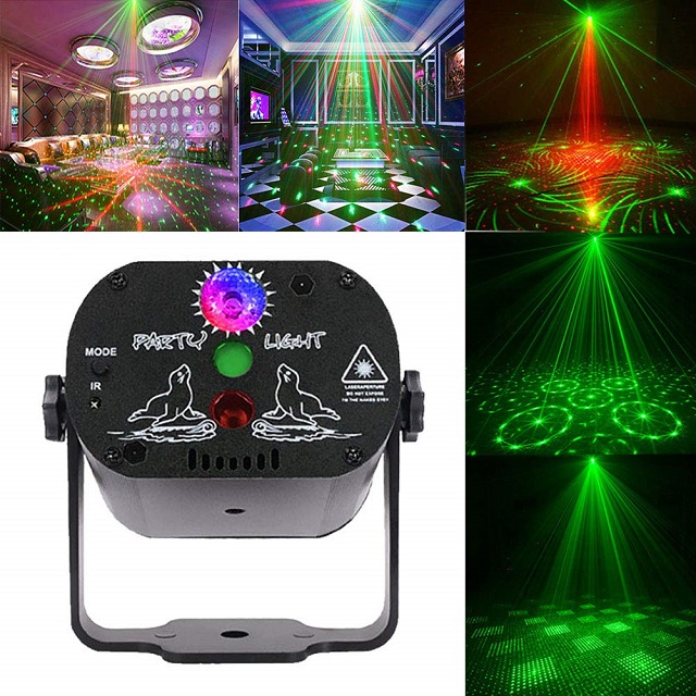 (Early Christmas 50%OFF) RGB DJ Disco Stage Laser Light Sound Activated Led Projector Party Lights