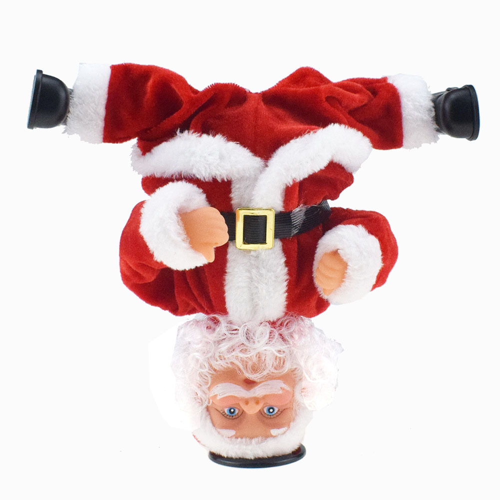 🔥2020 HOT SALES🔥 Special Electric Music Santa Claus Doll Christmas Gift Toy (Handstand Rotating Santa)