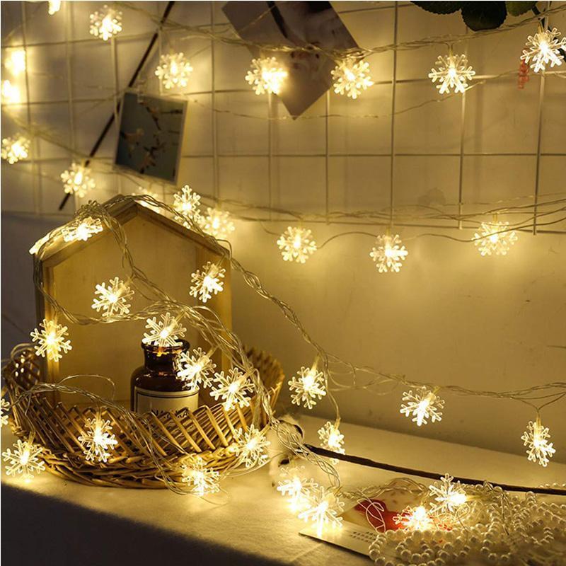 20 LED Snowflake Shaped Christmas String Lights for Christmas/New Year by Gearbesty