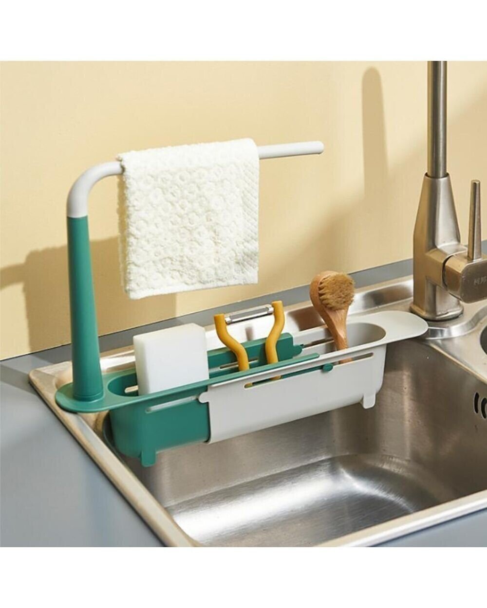 🎁✨ Expandable 2-in-1 Sink Storage Rack - Perfect Holiday & Special Occasion Gift!