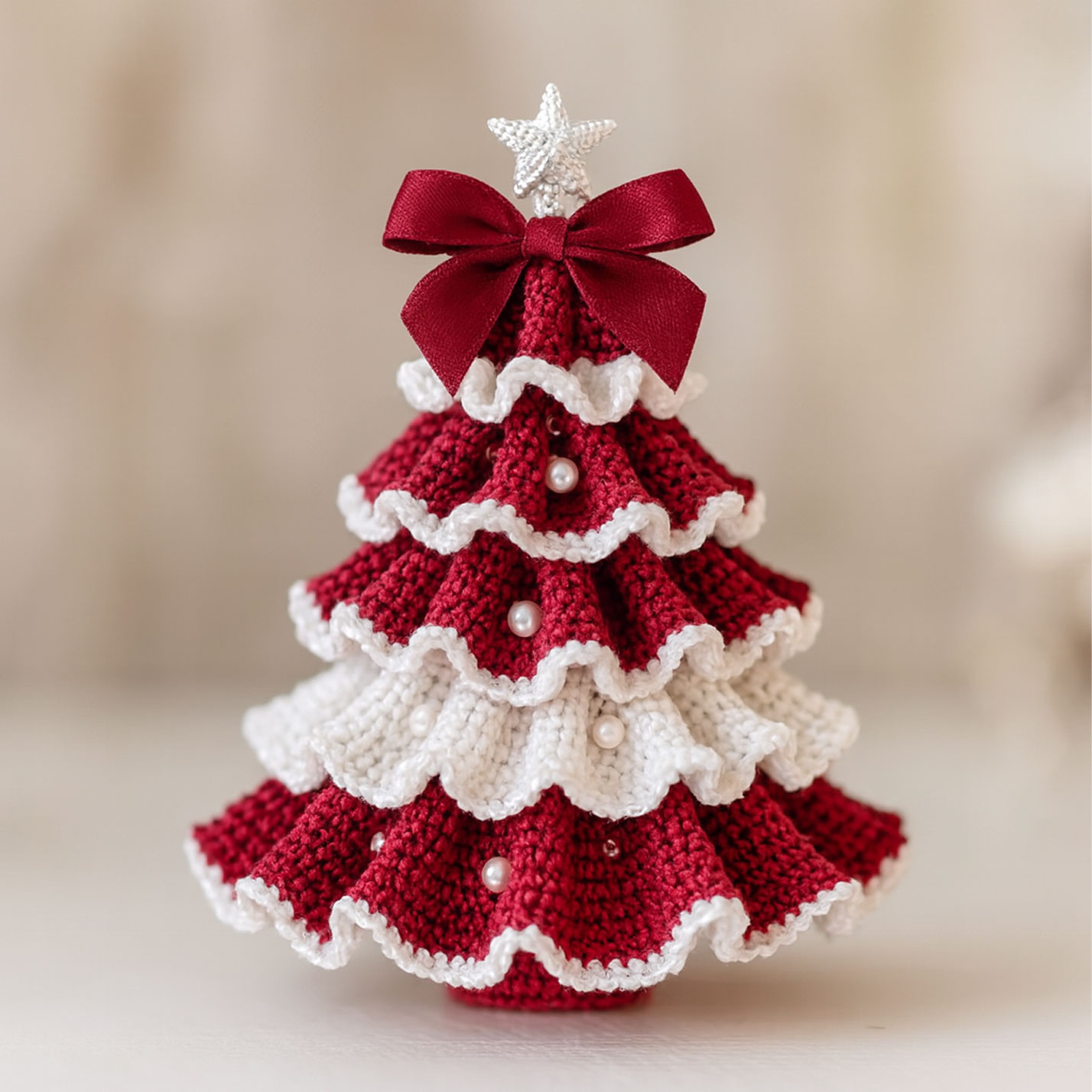 🎁✨ Handmade Crochet Christmas Tree – Perfect Holiday Gift & Festive Decoration