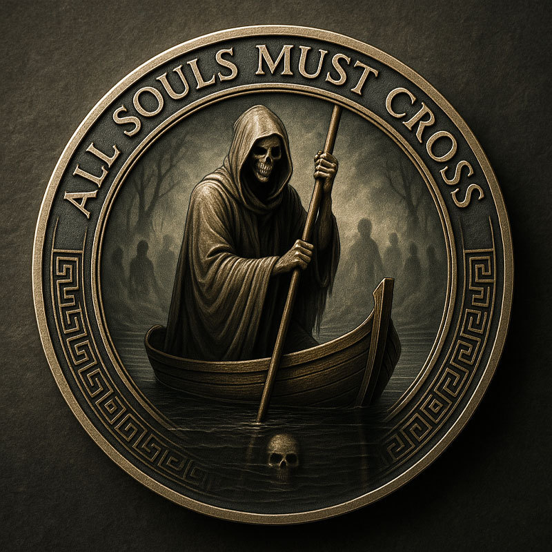 ⚰️🛶 Memento Mori – Ferryman of Souls Commemorative Coin – Perfect Gift for Holidays & Special Occasions