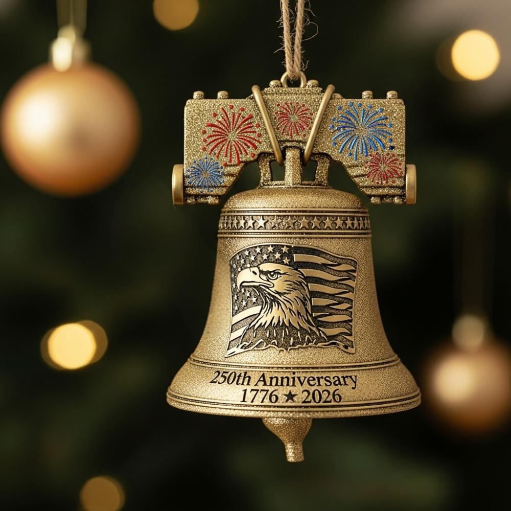 🎁✨250th Anniversary Liberty Bell Ornament - Perfect Holiday & Special Occasion Gift