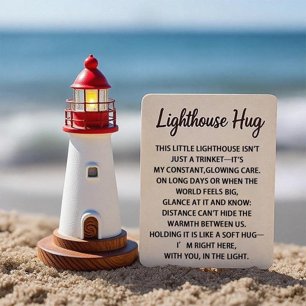 🎁💖 Lighthouse Hug - Personalized Gift for Holidays & Special Occasions 🏡✨