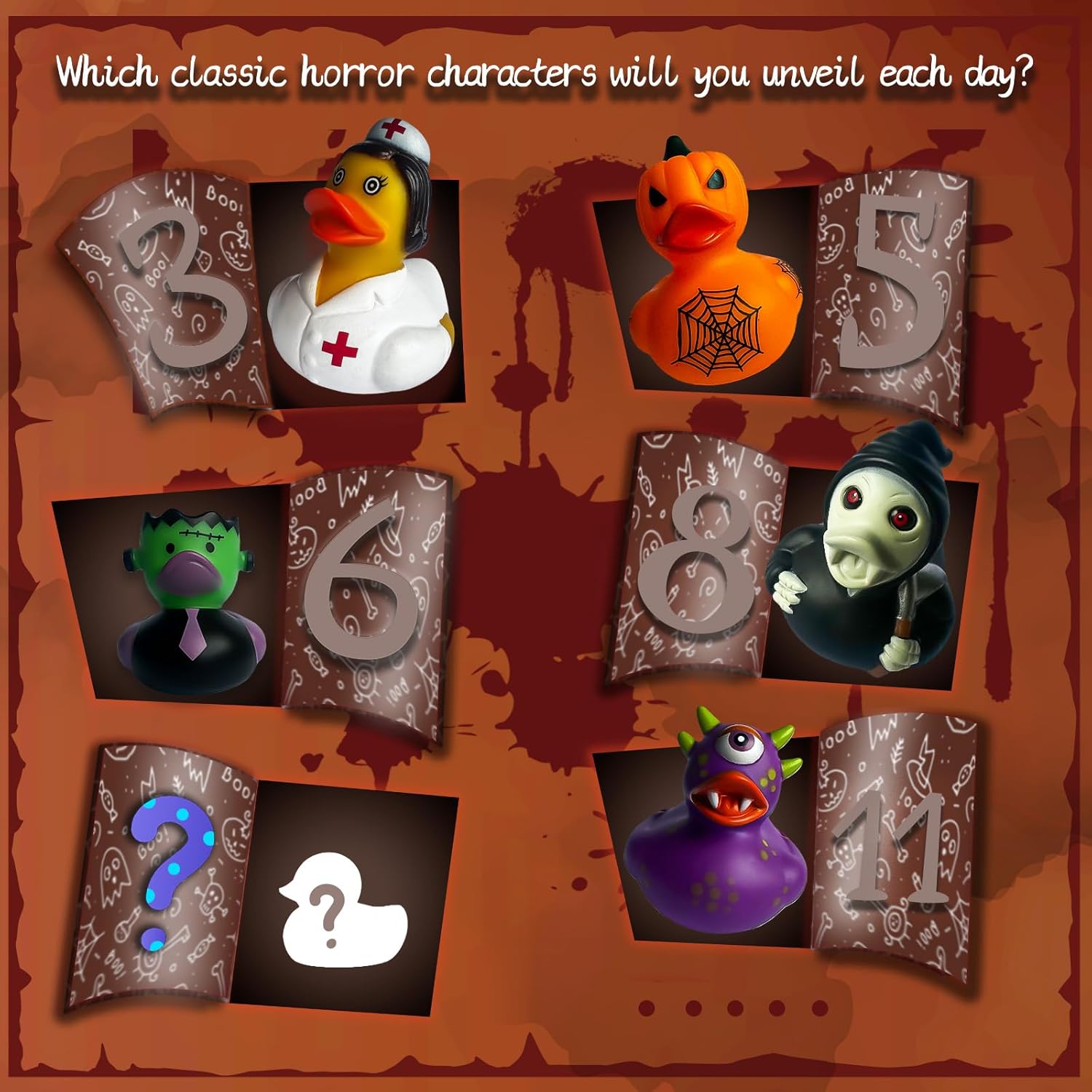 🎁 Horror Rubber Duckies Advent Calendar 2025 - Perfect Holiday Gift! 🎃