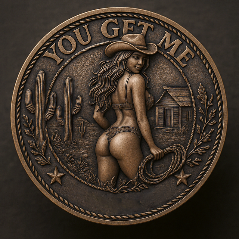 🤠🎁 Western Cowgirl Challenge Coin – Perfect Holiday & Special Occasion Gift!