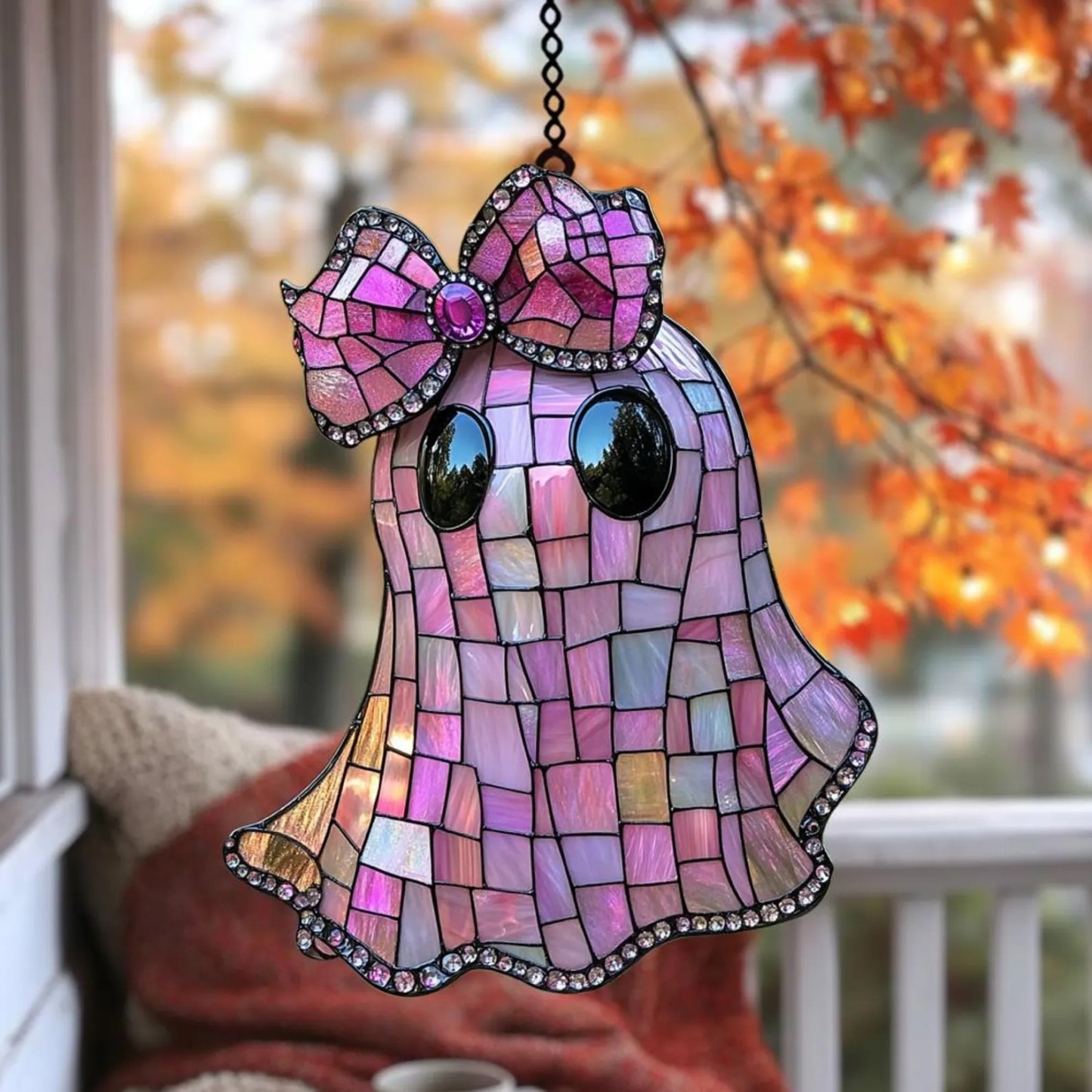 ✨ Coquette Pink Ghost Acrylic Suncatcher - Perfect Holiday & Special Occasion Gift! 👻🎁