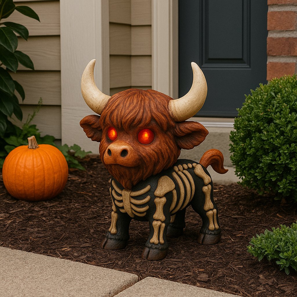 🎃👻 Spooky-Cute Highland Cow - Perfect Halloween Gift & Holiday Decor!
