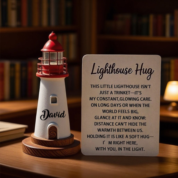 🎁💖 Lighthouse Hug - Personalized Gift for Holidays & Special Occasions 🏡✨