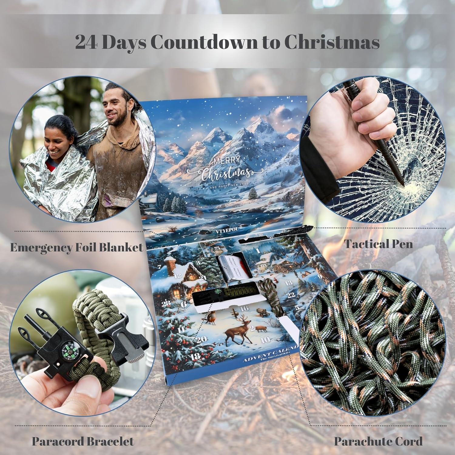 🎁 Survival Kit Advent Calendar 2025 – Perfect Holiday & Special Occasion Gift 🎄