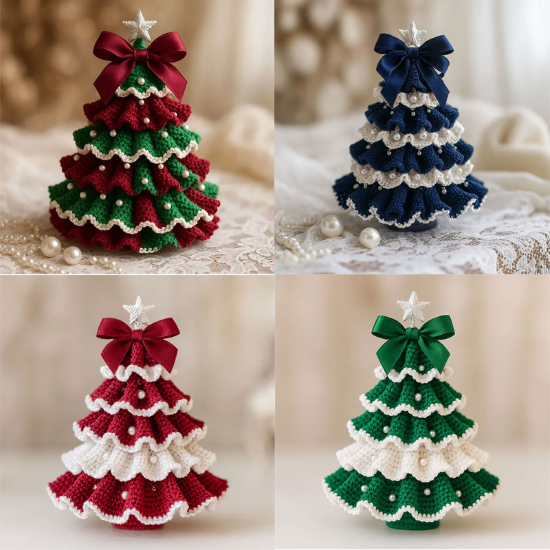 🎁✨ Handmade Crochet Christmas Tree – Perfect Holiday Gift & Festive Decoration