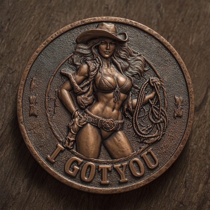 🤠🎁 Western Cowgirl Challenge Coin – Perfect Holiday & Special Occasion Gift!